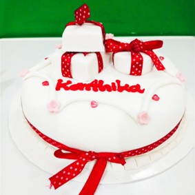 Gift shape cake