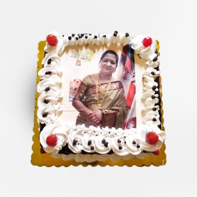 Square photo cake