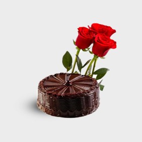 Roses with cake