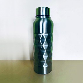 Silver water bottle