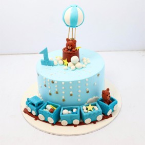 Rain and Teddy cake 